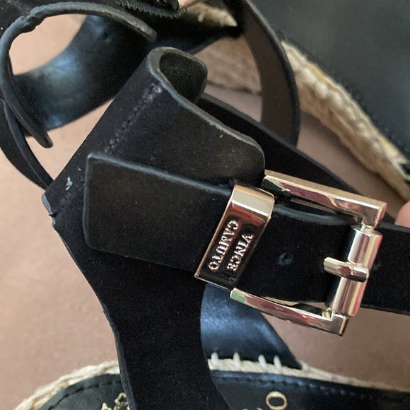 Vince Camuto espidrelles sandals leather &  weave wedge new ! Size 6.5 - Picture 7 of 10